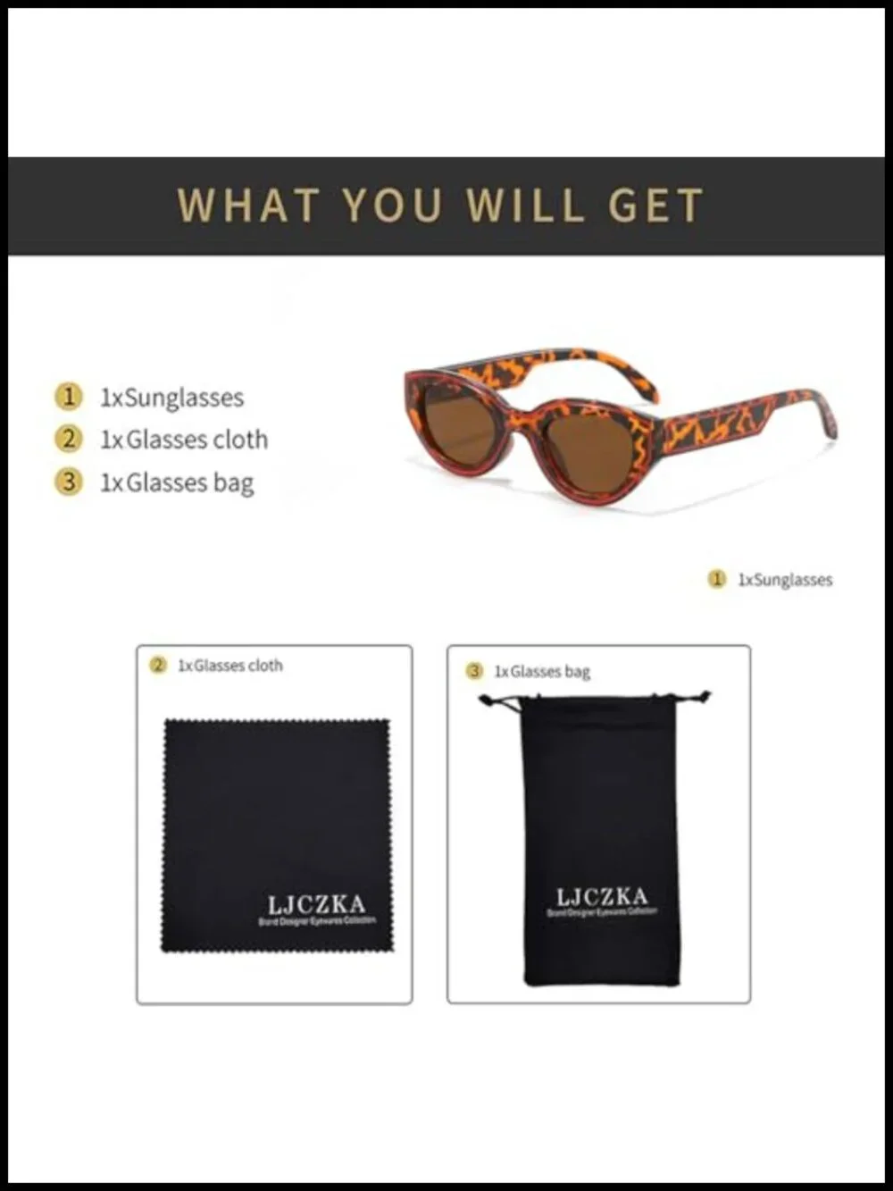 Retro Oval Cat Eye Sunglasses with UV400 Protection